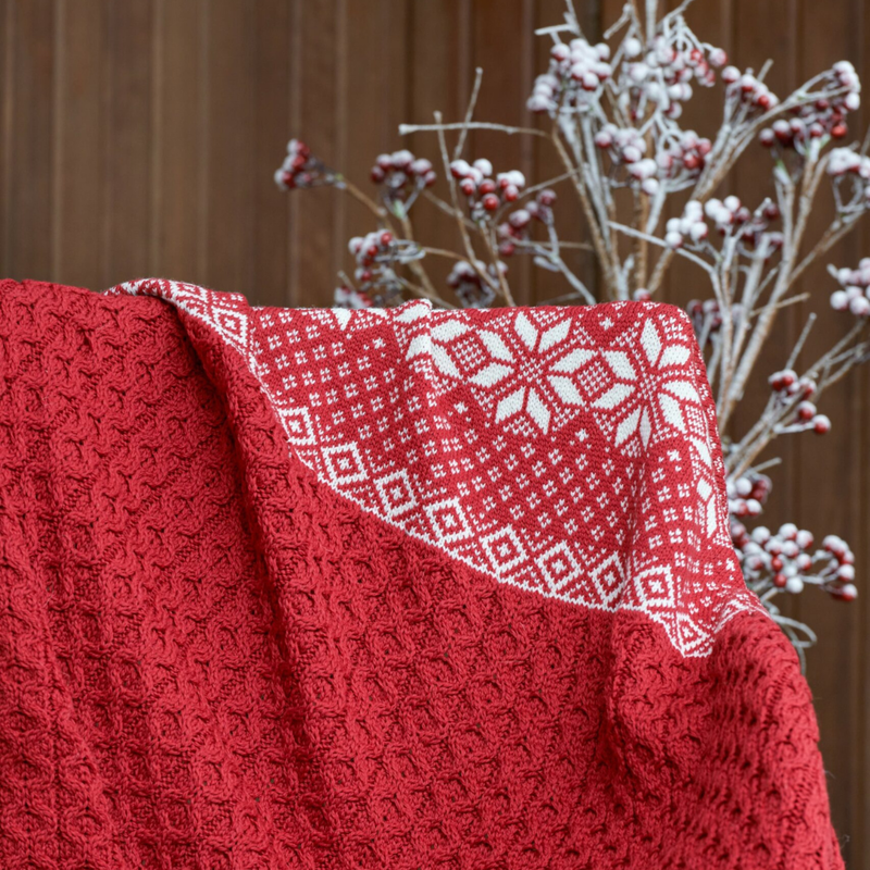 Christmas Jacquard Wool Throw